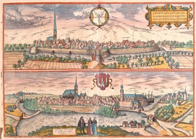 Krempe i Rendsburg, Niemcy (grawerowanie autorstwa Franz Hogenberg