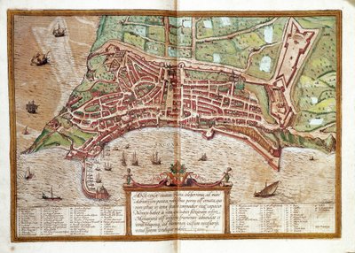 Mapa Ankony (grawerowanie autorstwa Franz Hogenberg