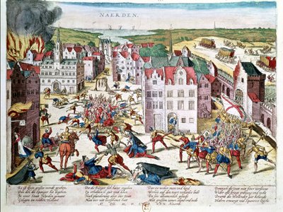 Masakra we Flandrii za rządów Fernando Alvareza de Toledo (1508-82) księcia Alby, 30 listopada 1572 autorstwa Franz Hogenberg