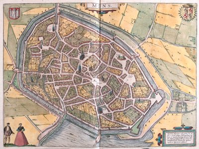 Mons, Belgia (grawerowanie autorstwa Franz Hogenberg