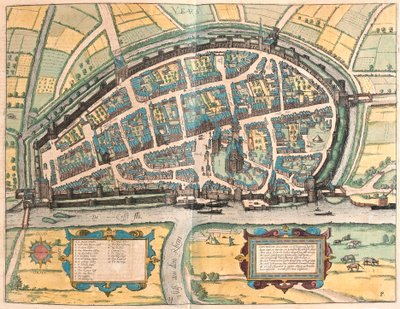 Neuss, Niemcy (Grawerowanie autorstwa Franz Hogenberg