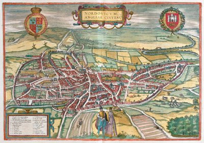 Norwich - Wielka Brytania (grawerowanie autorstwa Franz Hogenberg