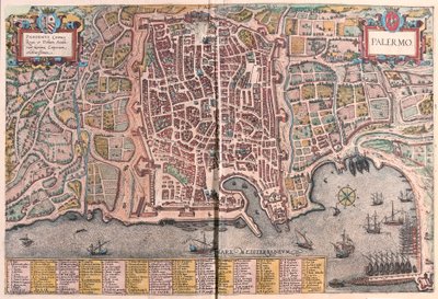 Palermo, Włochy (grawerowanie autorstwa Franz Hogenberg