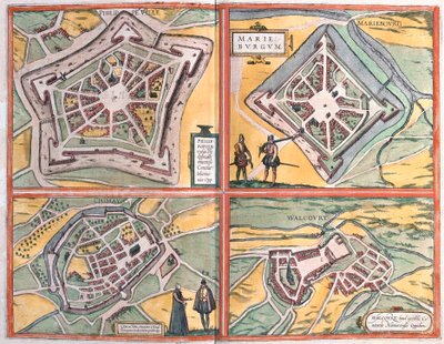 Philippeville, Mariembourg, Chimay i Walcourt, Belgia (grawerowanie autorstwa Franz Hogenberg