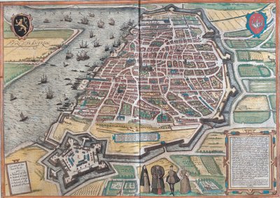 Mapa Antwerpii autorstwa Franz Hogenberg