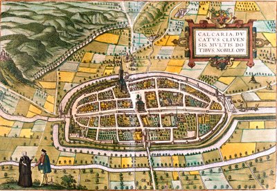 Plan Kalkar (Calcaria), Niemcy (akwaforta) autorstwa Franz Hogenberg