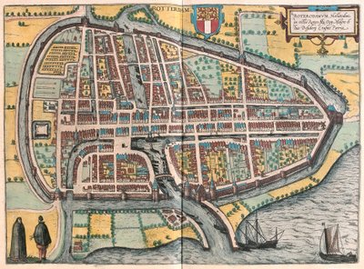 Rotterdam, Holandia (grawerowanie autorstwa Franz Hogenberg