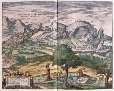 Terracina, Włochy (grawerowanie autorstwa Franz Hogenberg