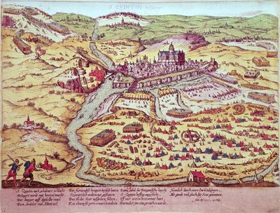 Oblężenie St. Quentin, 27 lipca 1557 r. autorstwa Franz Hogenberg