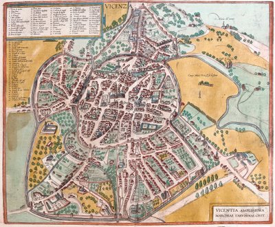 Vicenza, Włochy (Grawerowanie autorstwa Franz Hogenberg