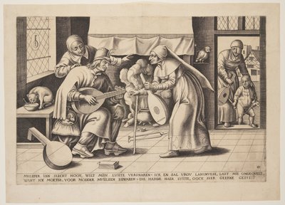 Mistrz John Blockhead (lutniarz) autorstwa Franz Huys