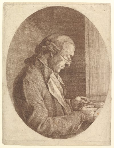 Portret artysty szkicującego miniaturę portretową, 1799. autorstwa Franz Jakob Josef Ignatz von Predl