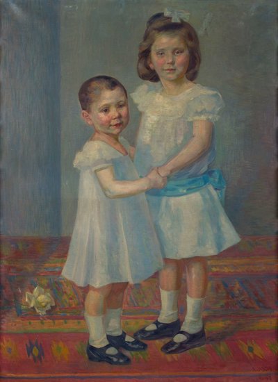 Portret dwojga dzieci autorstwa Franz Jaschke