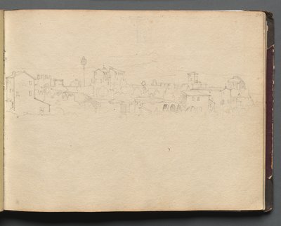 Album z Widokami Rzymu i okolic, Studia krajobrazowe, strona 16a: Widok rzymski autorstwa Franz Johann Heinrich Nadorp