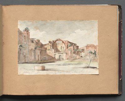 Album z Widokami Rzymu i okolic, Studia krajobrazowe, s. 22a: Terme di Diocleziano, Rzym autorstwa Franz Johann Heinrich Nadorp
