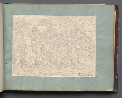 Album z Widokami Rzymu i okolic, Studia krajobrazowe, s. 36a: Widok rzymski. autorstwa Franz Johann Heinrich Nadorp