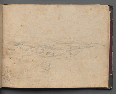 Album z Widokami Rzymu i okolic, Studia krajobrazowe, strona 40a: Krajobraz rzymski autorstwa Franz Johann Heinrich Nadorp