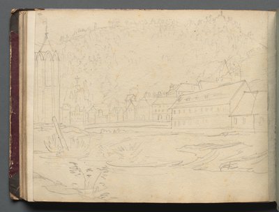 Album z Widokami Rzymu i okolic, Studia krajobrazowe, strona 48b: Krajobraz rzymski. autorstwa Franz Johann Heinrich Nadorp