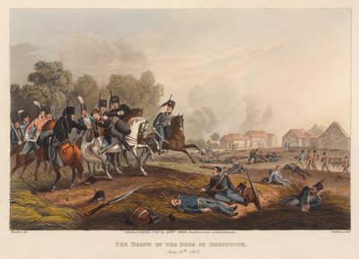 „Śmierć księcia Brunszwiku, 15 czerwca [sic] 1815”. (wydrukować) autorstwa Franz Joseph (after) Manskirch