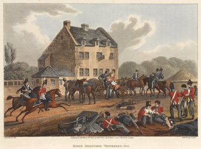 Kwatera Główna Waterloo 1815, grawerowana przez M. Dubourga, 1819 (kolorowa akwatinta) autorstwa Franz Joseph Manskirch
