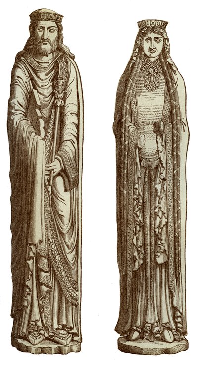 Clovis I i Clotilde jego żona, XII wiek, 1870 autorstwa Franz Kellerhoven