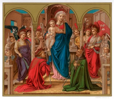 Madonna z Dzieciątkiem ze św. Fredianusem i św. Augustynem, 1437-1438 1870 autorstwa Franz Kellerhoven