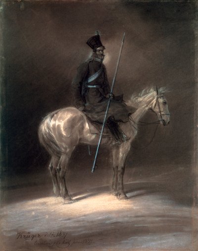 Kozak na koniu, 1837. autorstwa Franz Krüger