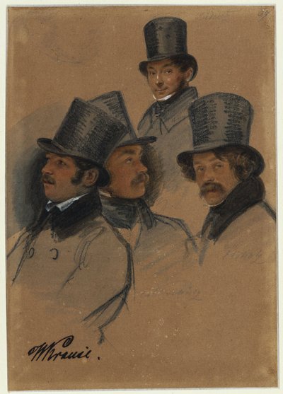 Ludwig Elsholtz, Wilhelm Krause, Karl Friedrich G. Lüderitz, Karl Friedrich Schulz autorstwa Franz Krüger