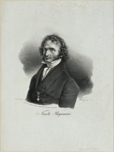 Niccolò Paganini autorstwa Franz Krüger