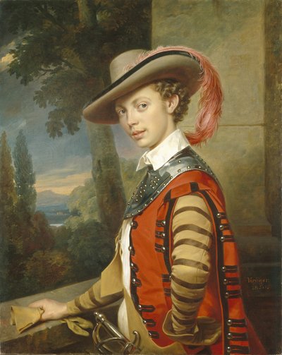 Portret księcia Nikołaja Saltykowa w przebraniu, 1850 autorstwa Franz Krüger