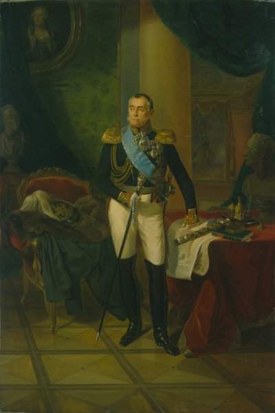 Portret księcia Piotra Wołkońskiego 1776-1852, 1850 autorstwa Franz Krüger