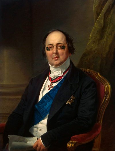 „Portret hrabiego Aleksandra Kuszelewa-Bezborodko”, 1851-1852. autorstwa Franz Kruguer