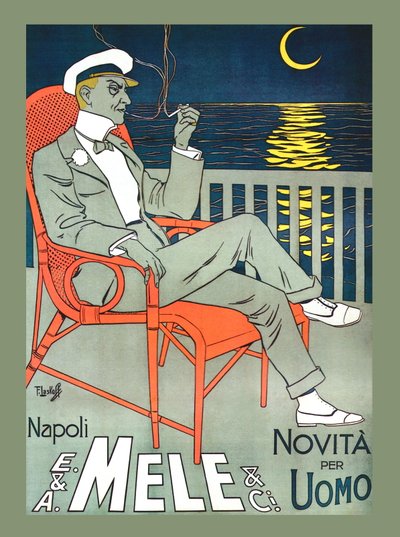 Wylegiwanie się w modzie wręcz i pod półksiężycem, początek XX wieku (plakat) autorstwa Franz Laskoff