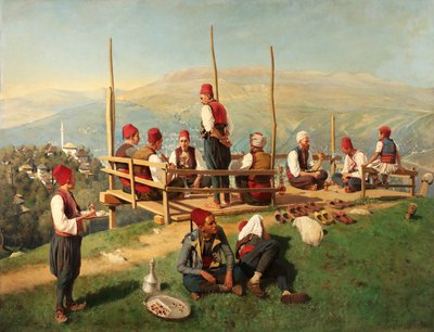 Turecka kawiarnia w Sarajewie autorstwa Franz Leo Ruben