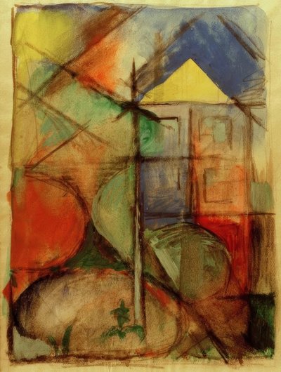Kompozycja abstrakcyjna autorstwa Franz Marc