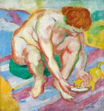 Akt z kotem autorstwa Franz Marc