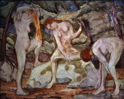 KĄPIĄCY - 1910 - O / L - 106 × 141 autorstwa Franz Marc