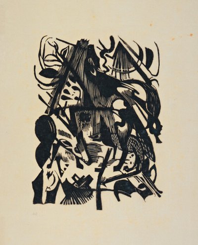 Narodziny Wilka autorstwa Franz Marc