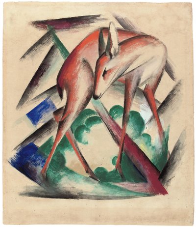 Jeleń, 1912 autorstwa Franz Marc