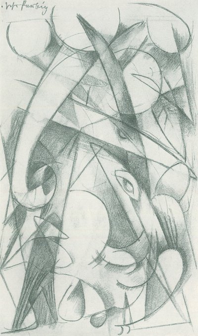 Franz Marc - Szkicownik z terenu - plansza 09 autorstwa Franz Marc
