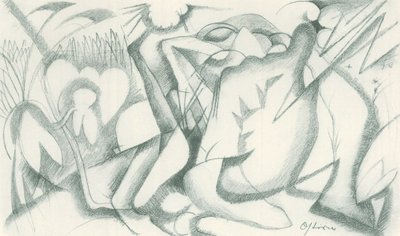 Franz Marc - Szkicownik z pola - plansza 19 autorstwa Franz Marc