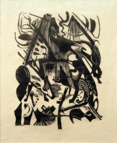 Narodziny Wilków autorstwa Franz Marc