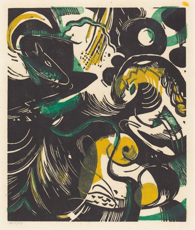Genesis II (Schöpfungsgeschichte II) autorstwa Franz Marc
