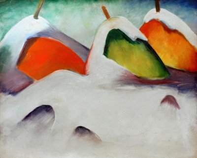 Przyczajony na śniegu autorstwa Franz Marc