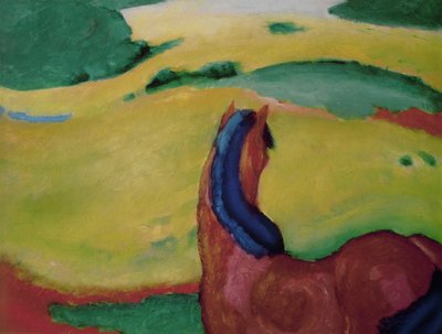 Koń w krajobrazie, 1910 autorstwa Franz Marc