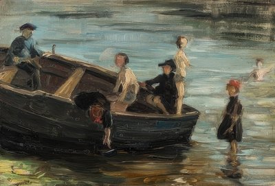 Dzieci w łodzi. 1903 autorstwa Franz Marc