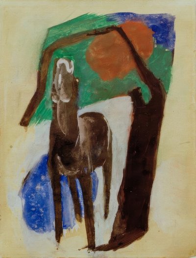 Narzekający koń autorstwa Franz Marc