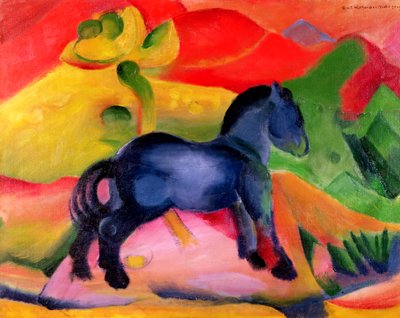 Mały niebieski koń, 1912 autorstwa Franz Marc