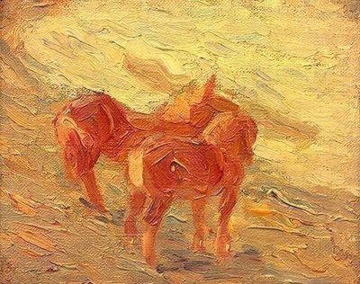 Konie nad morzem autorstwa Franz Marc