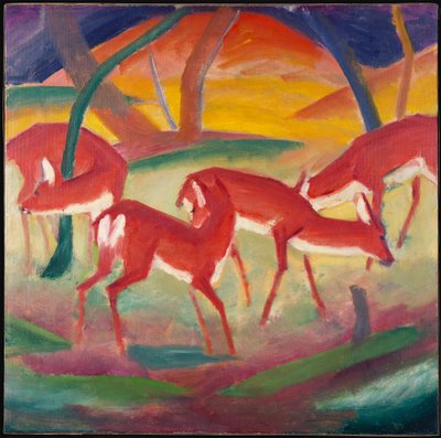 Czerwony Jeleń 1, 1910 autorstwa Franz Marc